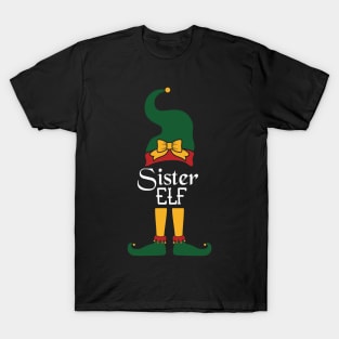 Sister Elf Matching Family Group Christmas Party Pajama T-Shirt